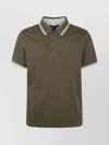 Michael Kors Greenwich Polo Shirt Contrast Trim In Green