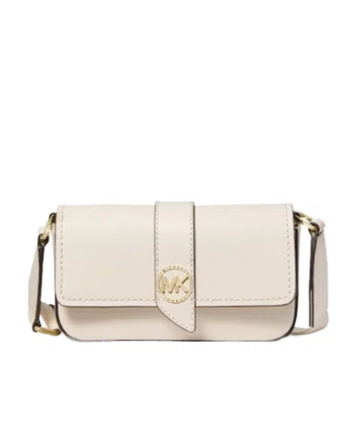 Michael Kors Greenwich Xs Leather Crossbody Bag In White