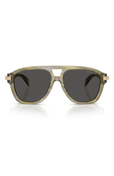 Michael Kors Grenada 56mm Aviator Sunglasses In Black