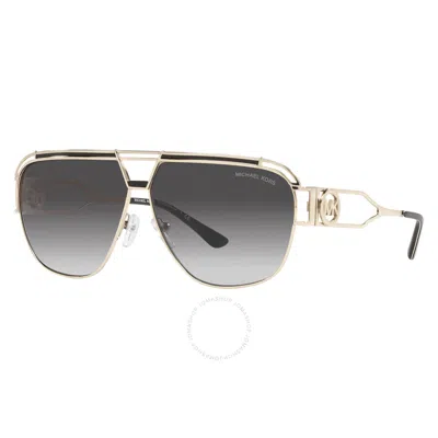 Michael Kors Grey Gradient Pilot Ladies Sunglasses Mk1102 10148g 61 In Gold