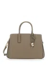 Michael Kors Grey Handbag With Metallic Lettering Logo And Pendant On The Front In Leather Woman