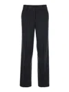Michael Kors Grey Pinstriped Pants In Wool Blend Woman