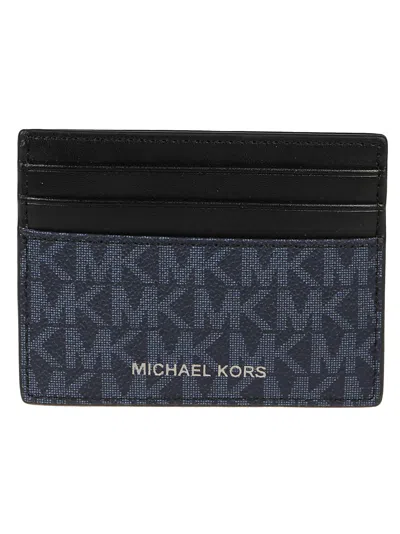 Michael Kors Greyson Credit Card Holder In Admiral/pale Blue