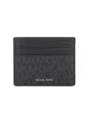 Michael Kors Pebbled Texture Compact Design Card Case In Black