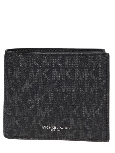 Michael Kors Greyson Logo Wallet In Black