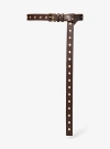 Michael Kors Grommeted Leather Belt In Brown