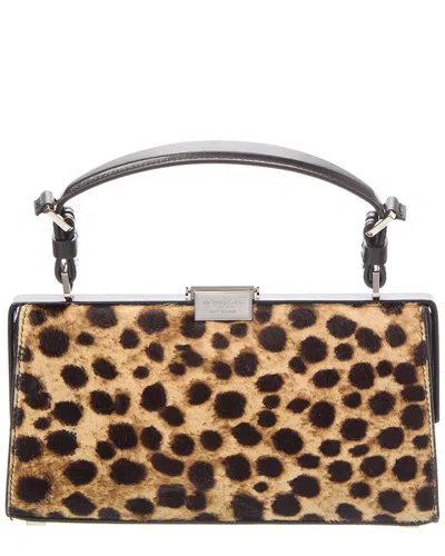 Michael Kors Gwyneth Haircalf & Leather Frame Bag