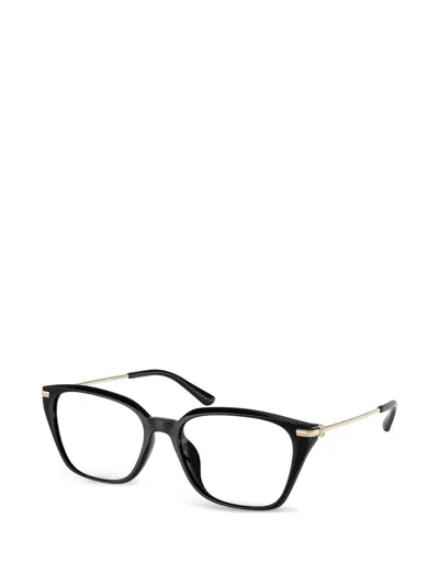 Michael Kors Hainan Logo-plaque Glasses In Black
