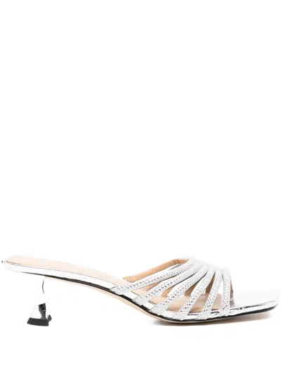 Michael Kors Haisley Sandals In Silver