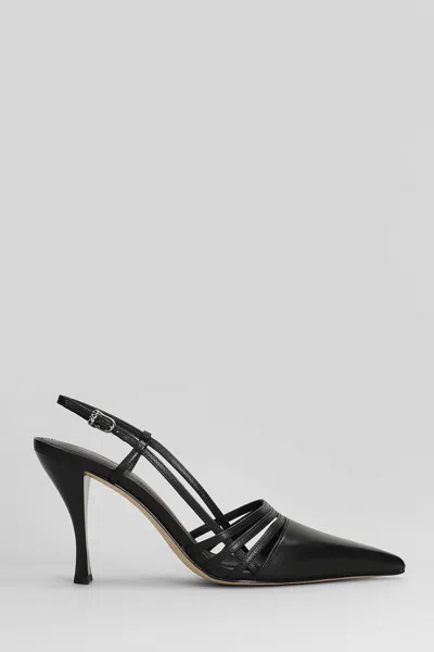 Michael Kors Haisley Sling Pump Pumps In Black Leather