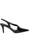 Michael Kors Black Slingback Shoes With Pointed Toe In Black