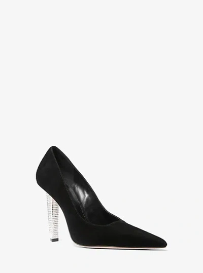 Michael Kors Halle Suede Pump In Black