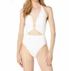 Michael Kors Halter-neck One Piece Swimsuit In White In White