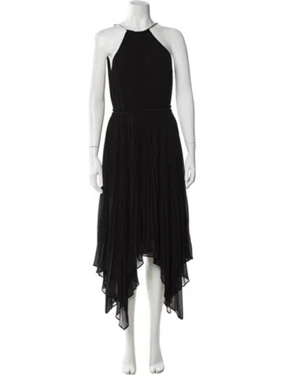 Pre-owned Michael Kors Halterneck Long Dress In Black
