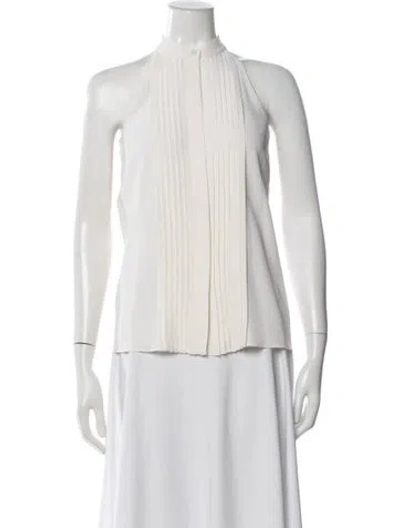 Pre-owned Michael Kors Halterneck Sleeveless Blouse In Neutral
