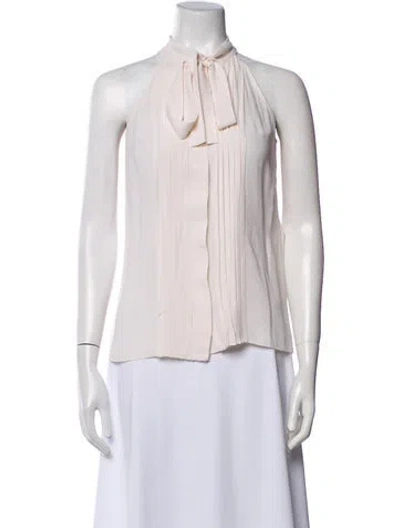 Pre-owned Michael Kors Halterneck Sleeveless Blouse In Pink
