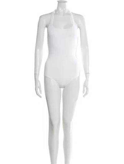 Pre-owned Michael Kors Halterneck Sleeveless Bodysuit In Neutral