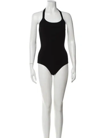 Pre-owned Michael Kors Halterneck Sleeveless Bodysuit W/ Tags In Black