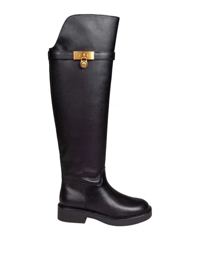 Michael Kors Hamilton Black Leather Boot