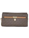 Michael Kors Hamilton Hammered Leather Clutch In Brown