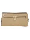 Michael Kors Hamilton Hammered Leather Clutch In Brown