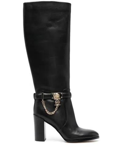 Michael Kors Hamilton Heeled Boot In Black