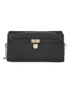Michael Kors Hamilton Leather Clutch In Black