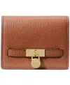 Michael Kors Hamilton Leather Compact Wallet In Brown