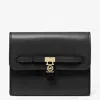 Michael Kors Hamilton Legacy Leather Card Case In Black