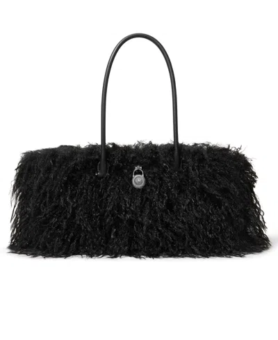 Michael Kors Hamilton Medium East West Shoulder Tote In Black