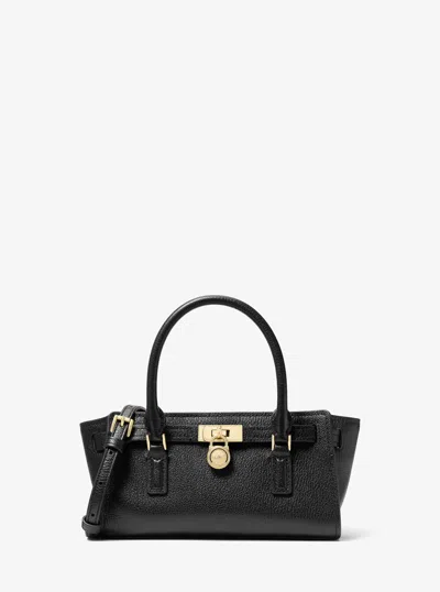 Michael Kors Hamilton Moderne Extra-small Leather Crossbody Bag In Black