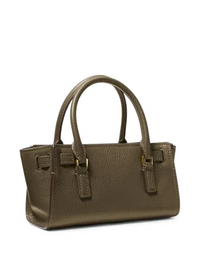 Michael Kors Hamilton Moderne Extra-small Leather Crossbody Bag In Green