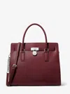 Michael Kors Hamilton Moderne Large Leather Satchel In Red