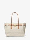 Michael Kors Hamilton Moderne Large Signature Logo Tote Bag In Brown