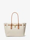 Michael Kors Hamilton Moderne Large Signature Logo Tote Bag In Metallic