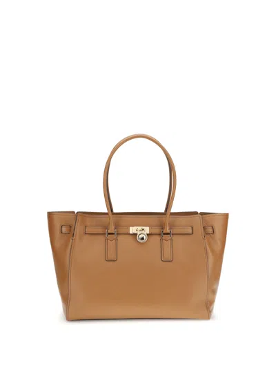 Michael Kors Hamilton Moderne Large Tote Bag In Brown