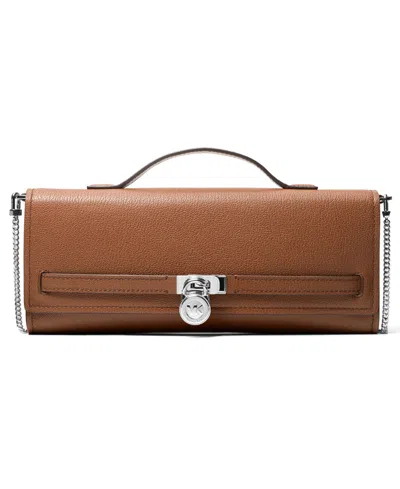Michael Kors Hamilton Moderne Medium East West Clutch In Brown