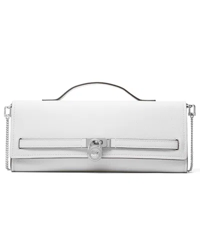 Michael Kors Hamilton Moderne Medium East West Clutch In White
