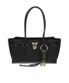 Michael Kors Double-handle Leather Shoulder Bag In Black