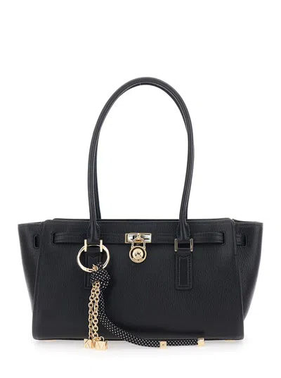 Michael Kors Hamilton Moderne Sm Ew Shoulder Tote In Black