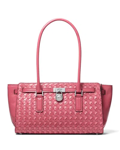 Michael Kors Hamilton Moderne Small East West Shoulder Tote In Pink