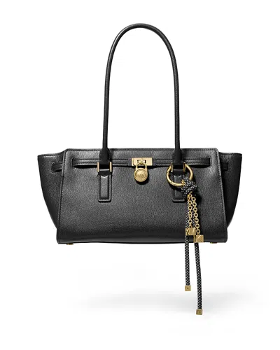 Michael Kors Hamilton Moderne Small East/west Shoulder Tote In Black