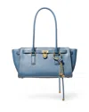Michael Kors Hamilton Moderne Small East/west Shoulder Tote In Blue