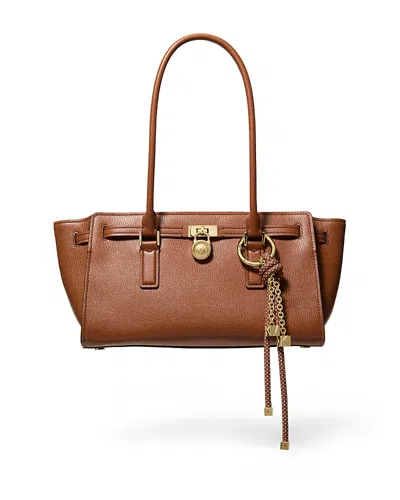 Michael Kors Hamilton Moderne Small East/west Shoulder Tote In Brown