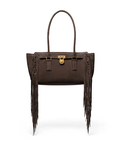 Michael Kors Hamilton Moderne Small East/west Shoulder Tote In Brown