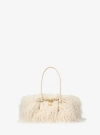 Michael Kors Hamilton Moderne Small Faux Shearling Satchel In Brown