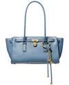 Michael Kors Hamilton Moderne Small Leather Satchel In Blue