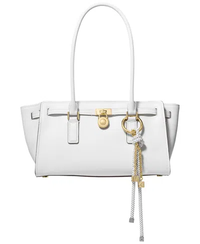 Michael Kors Hamilton Moderne Small Leather Satchel In White