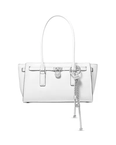 Michael Kors Hamilton Moderne Small Leather Satchel In White