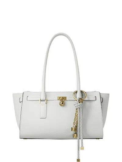 Michael Kors Hamilton Moderne Small Leather Satchel In White
